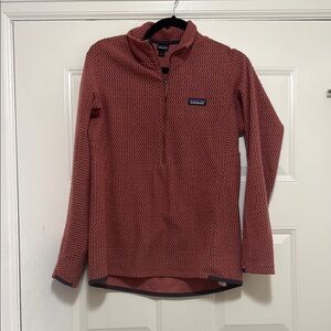 Patagonia Maroon Textured Half-Zip Pullover